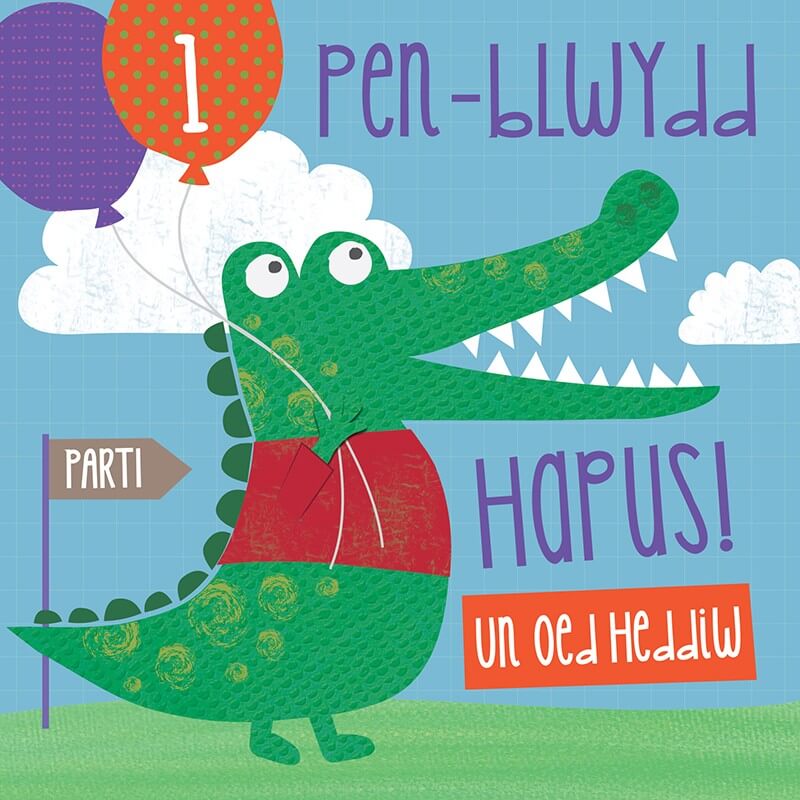 1st Birthday Card | Pili Pala Welsh Greeting Cards